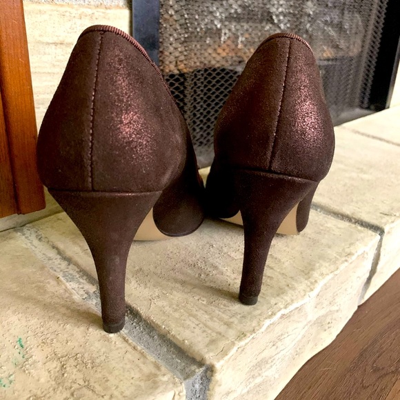 Anne Klein Woman’s Open Toe High Heel Metallic Brown 6.5M EUC - Picture 4 of 6